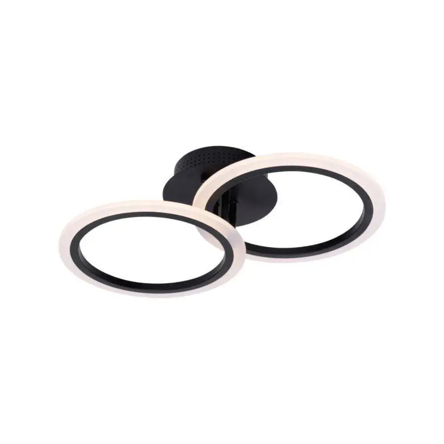 LED CHANDIER s dálkovým ovládáním Betty, 28W, 2 kruhy, studené/horké/neutrální světlo, nestabilní, černé