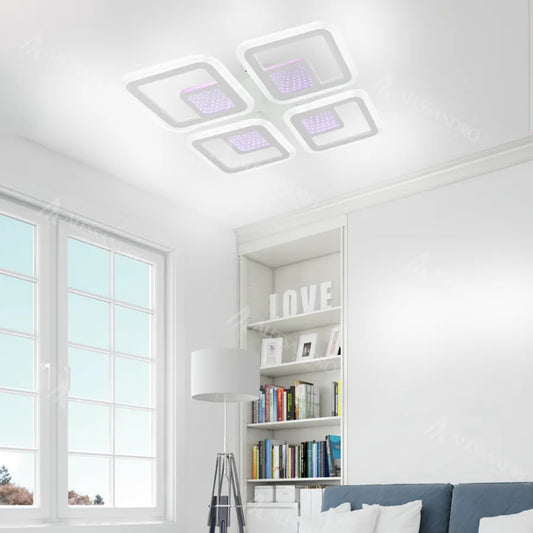 LED LED CHAI 3D s dálkovým ovládáním, 104W, 2,4 GHz, Dimable, RGB, Akryl, bílá