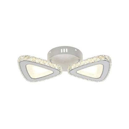 LED LED LED Cleon Chandier s dálkovým ovládáním, 2,4 GHz, 56W, Akryl a Crystal, White