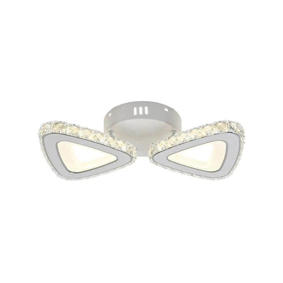 LED LED LED Cleon Chandier s dálkovým ovládáním, 2,4 GHz, 56W, Akryl a Crystal, White
