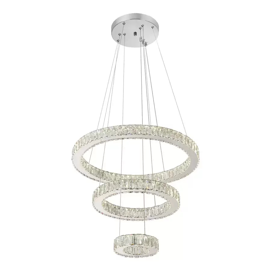 Lulus LED Crystal s Kanaánem 120W Dimable Silver Remote Control