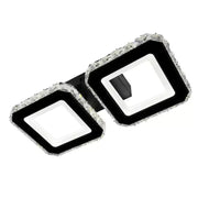 LED CHANDIER s dálkovým ovládáním Quadris, 24W, 2 čtverce, studené/horké/neutrální světlo, nestabilní, černé