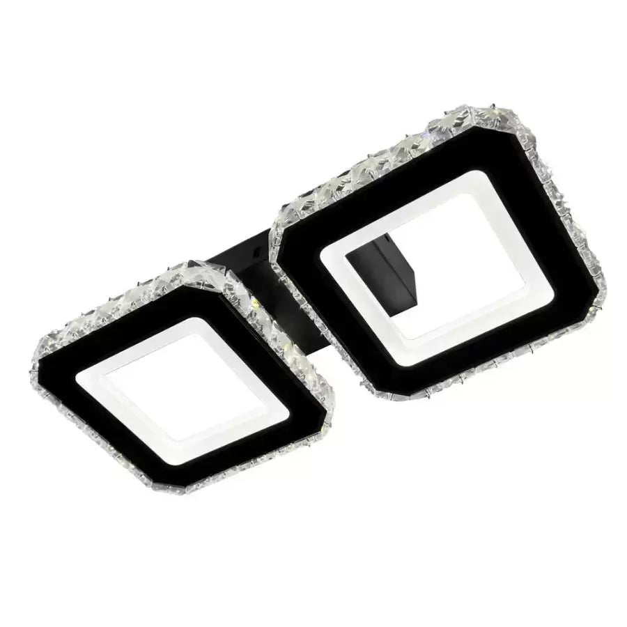 LED CHANDIER s dálkovým ovládáním Quadris, 24W, 2 čtverce, studené/horké/neutrální světlo, nestabilní, černé