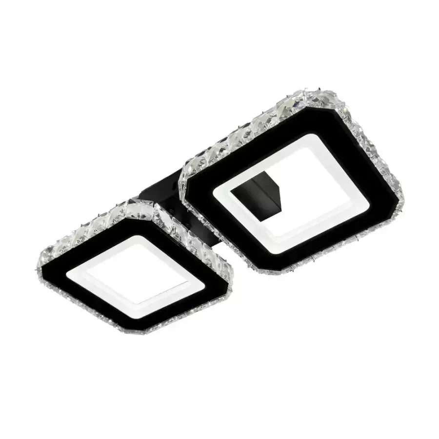 LED CHANDIER s dálkovým ovládáním Quadris, 24W, 2 čtverce, studené/horké/neutrální světlo, nestabilní, černé