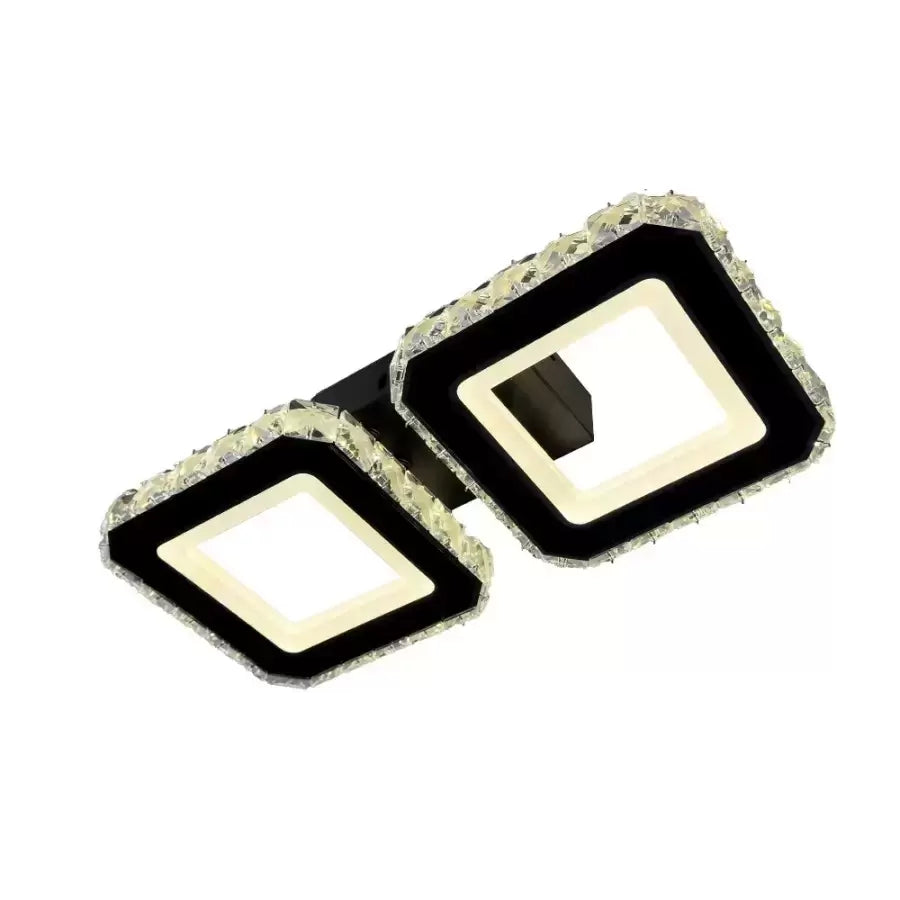 LED CHANDIER s dálkovým ovládáním Quadris, 24W, 2 čtverce, studené/horké/neutrální světlo, nestabilní, černé