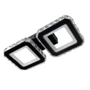 LED CHANDIER s dálkovým ovládáním Quadris, 24W, 2 čtverce, studené/horké/neutrální světlo, nestabilní, černé