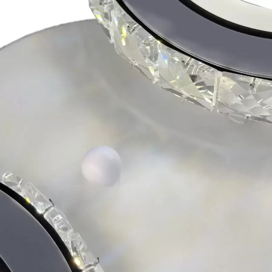 Lust LED Nova Rovon s krystaly, dálkovým ovládáním, 2 světelné zdroje, 29W, bílá a nerezová