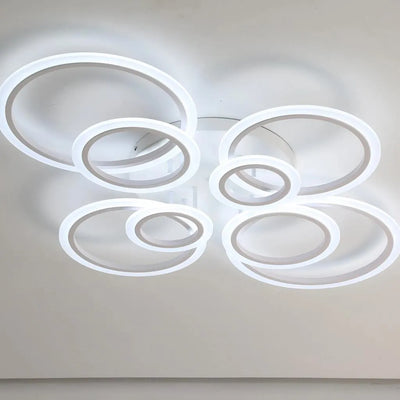 Lulus LED 130 W White Betty - 8 kruhů, Dimable, Cold/Hot/Neutrální světlo