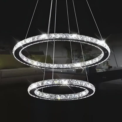 LED LED LED LUMINIS, 58W, Crystal and Metal, Dimable, Nastavitelná výška, chlad/teplé/neutrální světlo, luxusní osvětlení