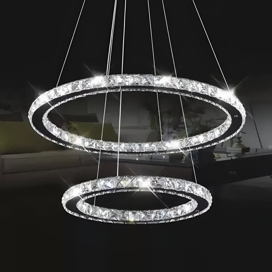 LED LED LED LUMINIS, 58W, Crystal and Metal, Dimable, Nastavitelná výška, chlad/teplé/neutrální světlo, luxusní osvětlení