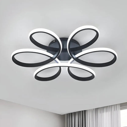 LED LED LED vektoru Helix, 108W, kovové, černé, dálkové ovládání, studené/horké/neutrální světlo