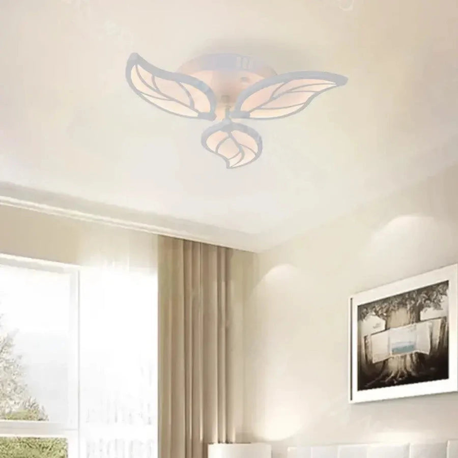 LED lustr s dálkovým ovládáním Laurice, 33W, 3 okvětních lístků, chladný/horký/neutrální světlo, nestabilní, bílý