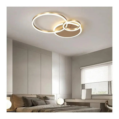 LED lustr s dálkovým ovládáním Myrene, 110W, zlatý, nestabilní
