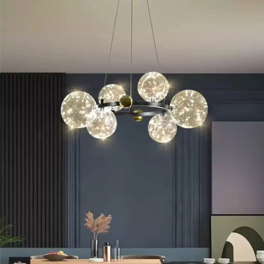 LED LULUS s noelem 52W Dimable Průměr 50 cm černý průměr