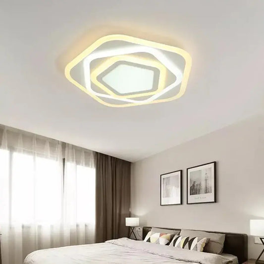 LED LUD s dálkovým ovládáním Pentagonu, 59 W, studené/horké/neutrální světlo, bílá