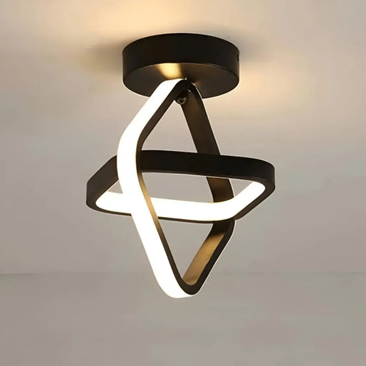 LED LED Vertex Cubus Coughed Rome, 13W, 2 kosočtverce, chladné/horké/neutrální světlo, černá