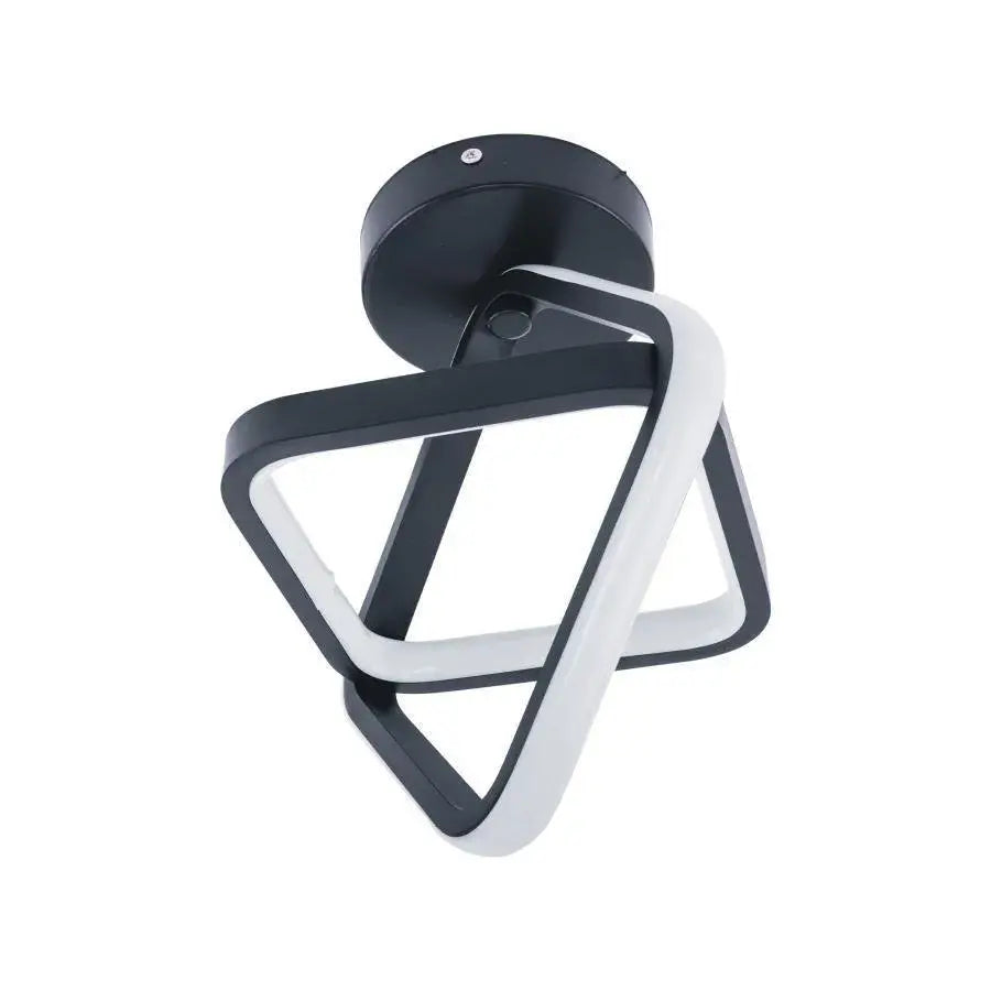 LED LED Vertex Cubus Coughed Rome, 13W, 2 kosočtverce, chladné/horké/neutrální světlo, černá