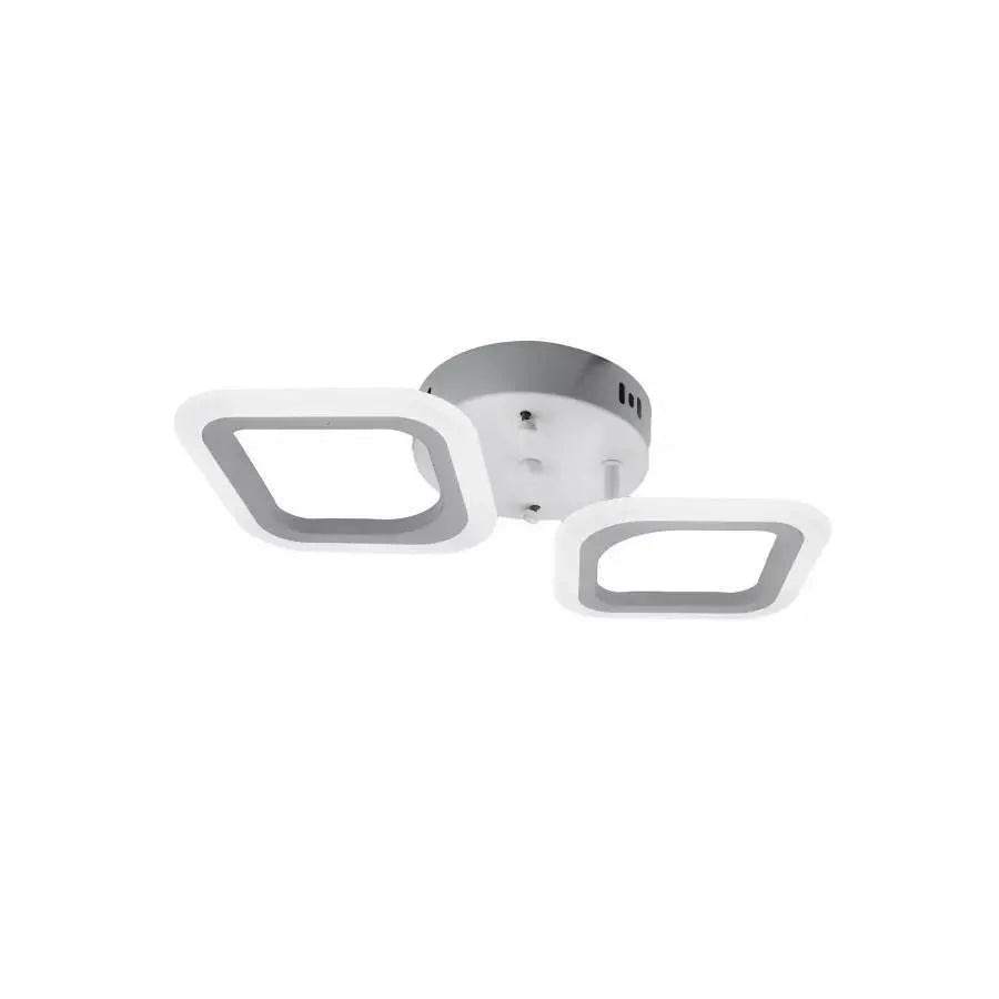 LED LED Erika, 11W, 2 čtverce, neutrální světlo, bílá