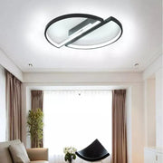 LED LED vektor Arcus, polokvění, 35W, kovový, oddíl, studené/horké/neutrální světlo, černé, minimální design