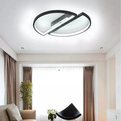 LED LED vektor Arcus, polokvění, 35W, kovový, oddíl, studené/horké/neutrální světlo, černé, minimální design