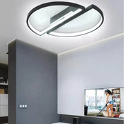 LED LED vektor Arcus, polokvění, 35W, kovový, oddíl, studené/horké/neutrální světlo, černé, minimální design