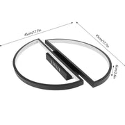 LED LED vektor Arcus, polokvění, 35W, kovový, oddíl, studené/horké/neutrální světlo, černé, minimální design