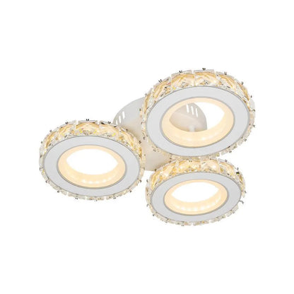 LED LED ECOTIUS LED s dálkovým ovládáním, 72W, Chrome s bílým, studeným/horkým/neutrálním světlem, kovem a krystalem, praní, IP.20