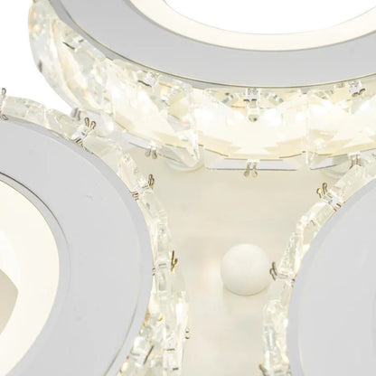 LED LED ECOTIUS LED s dálkovým ovládáním, 72W, Chrome s bílým, studeným/horkým/neutrálním světlem, kovem a krystalem, praní, IP.20