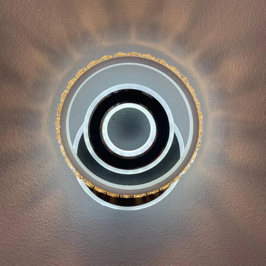 Křišťálový LED lustr, Inara, 40W, studené/teplé/neutrální světlo, černý