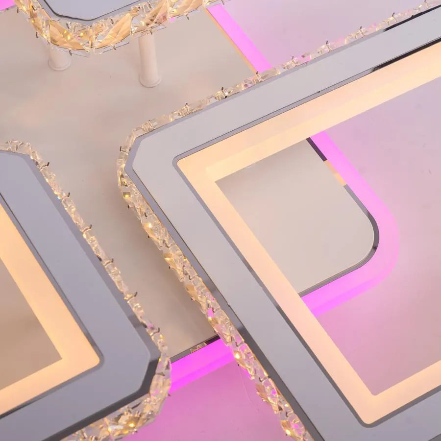 Lulus LED RGB s dálkovým ovládáním Quadris, 78W, 4 čtvereční