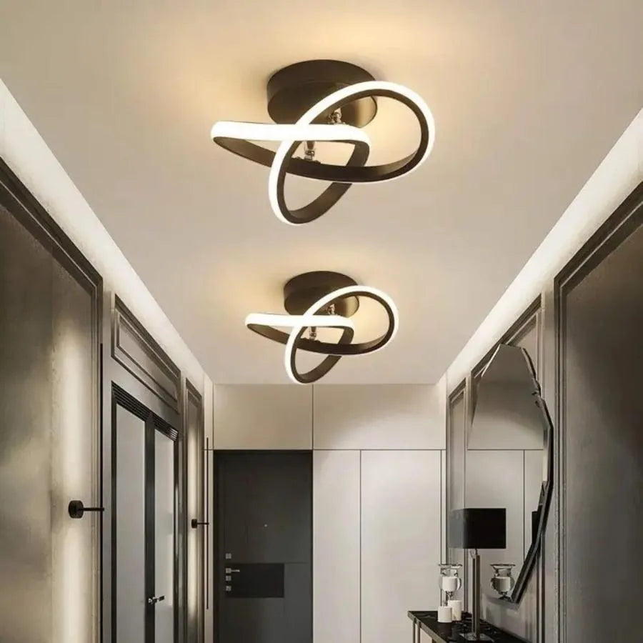 LED LED Vertex Flow, 24W, Vlny, chladné/horké/neutrální světlo, černá