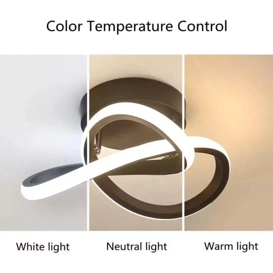 LED LED Vertex Flow, 24W, Vlny, chladné/horké/neutrální světlo, černá