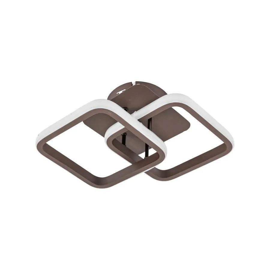 LED LED LED LULIA, 24 W, Square, Brown, Acryl, Cold/Hot/Neutrální světlo