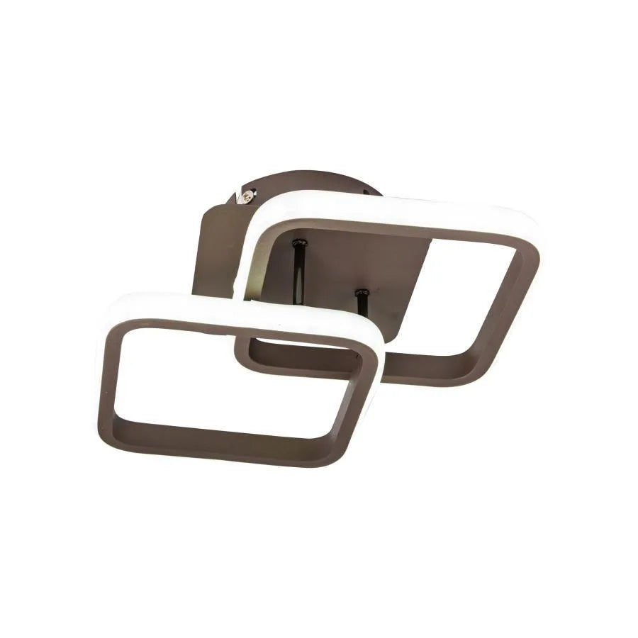 LED LED LED LULIA, 24 W, Square, Brown, Acryl, Cold/Hot/Neutrální světlo