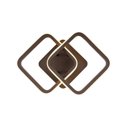 LED LED LED LULIA, 24 W, Square, Brown, Acryl, Cold/Hot/Neutrální světlo