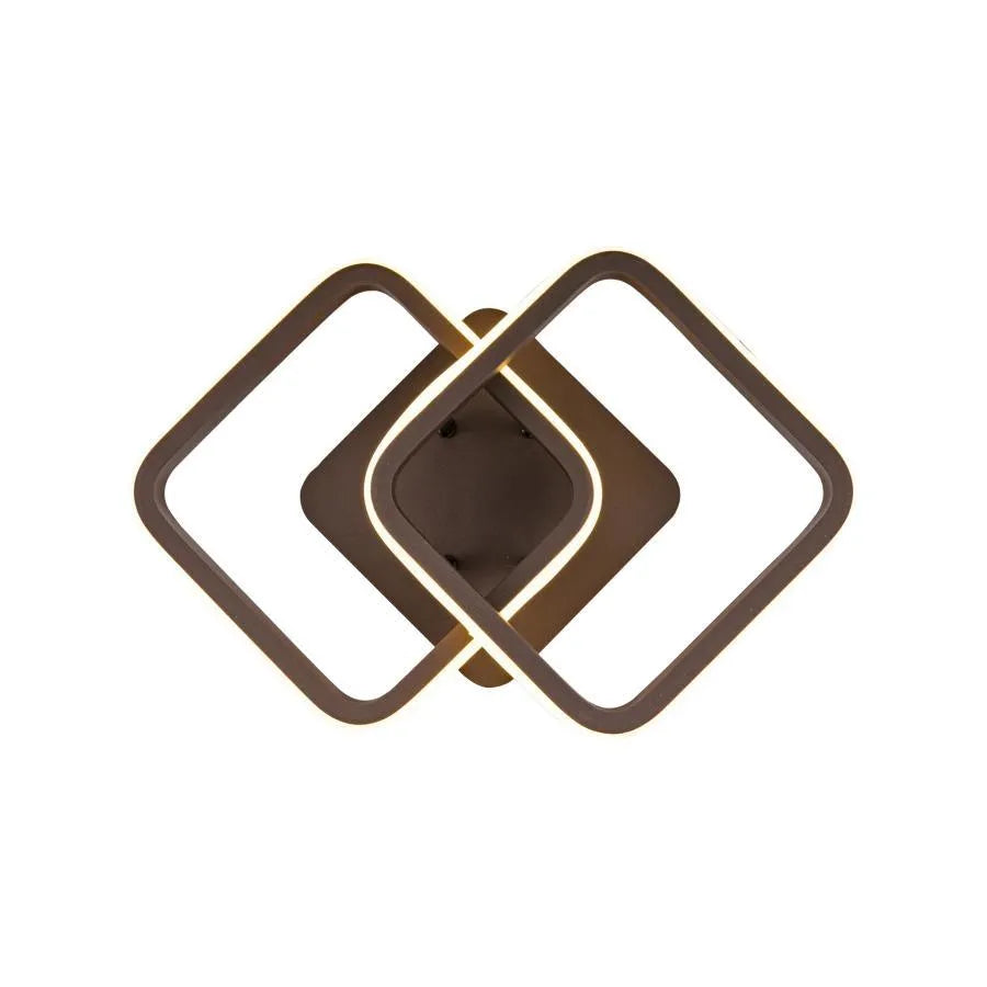 LED LED LED LULIA, 24 W, Square, Brown, Acryl, Cold/Hot/Neutrální světlo
