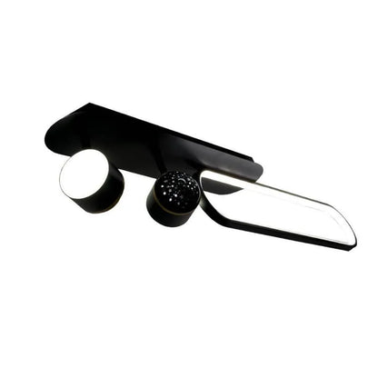 MEISSUN LED lustr 44W, lineární, studené/teplé/neutrální světlo, černý