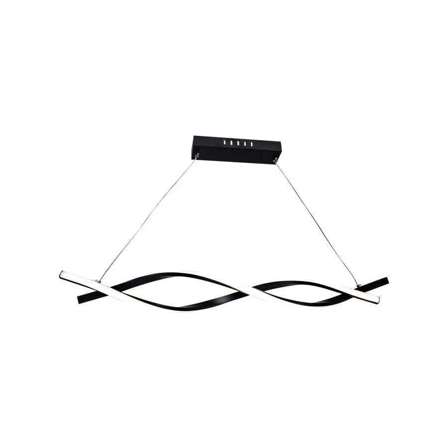 LED CHANDIER SUSPEDENDED s dálkovým ovládáním toku, 80 W, nastavitelná výška, chlad/horké/neutrální světlo, nestabilní, černé