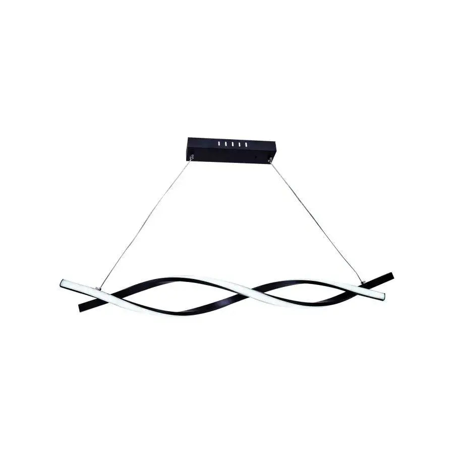 LED CHANDIER SUSPEDENDED s dálkovým ovládáním toku, 80 W, nastavitelná výška, chlad/horké/neutrální světlo, nestabilní, černé