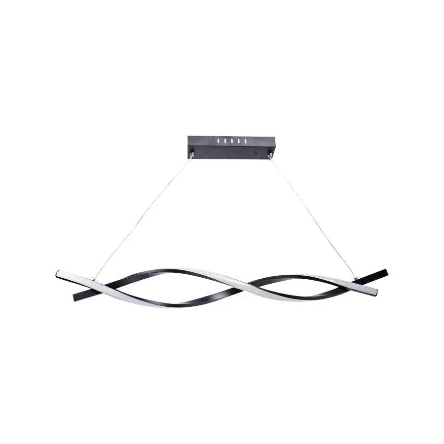 LED CHANDIER SUSPEDENDED s dálkovým ovládáním toku, 80 W, nastavitelná výška, chlad/horké/neutrální světlo, nestabilní, černé