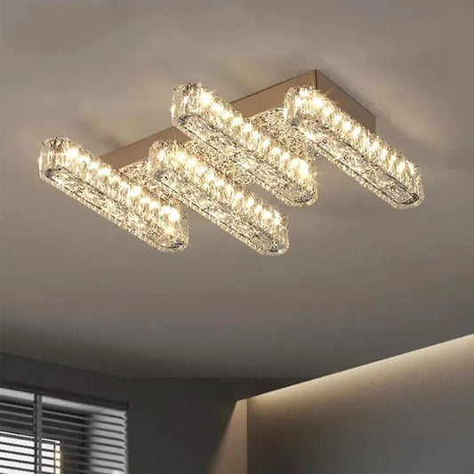 Priscila LED CHANDIER, s dálkovým ovládáním, 80 W, Crystal, Glossy Chrome, Waste, Hot/Cold/Neutrální světlo