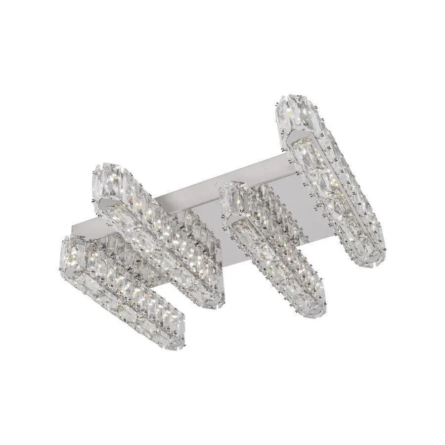 Priscila LED CHANDIER, s dálkovým ovládáním, 80 W, Crystal, Glossy Chrome, Waste, Hot/Cold/Neutrální světlo