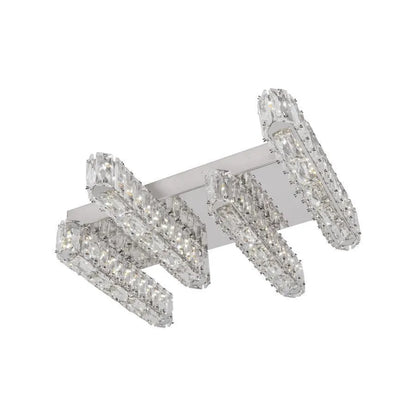 Priscila LED CHANDIER, s dálkovým ovládáním, 80 W, Crystal, Glossy Chrome, Waste, Hot/Cold/Neutrální světlo