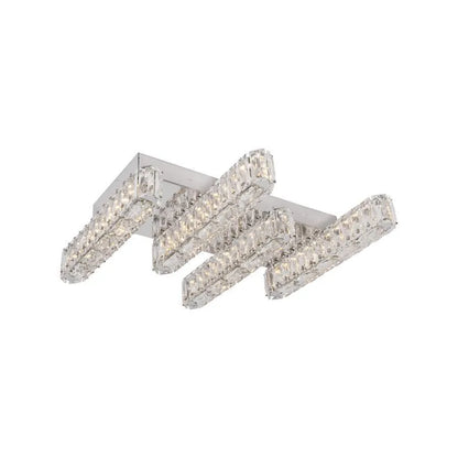 Priscila LED CHANDIER, s dálkovým ovládáním, 80 W, Crystal, Glossy Chrome, Waste, Hot/Cold/Neutrální světlo