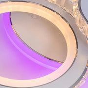 Lulus vedl Nova Rondra s krystaly, 4 světelné zdroje, RGB, s dálkovým ovládáním, 68W, bílý a nerezový
