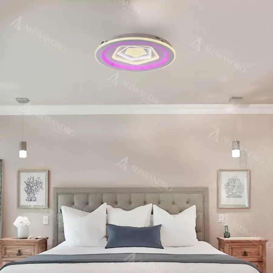 Lulus LED RGB s dálkovým ovládáním Meira, 180W, Dimable, Acryl, RGB, White