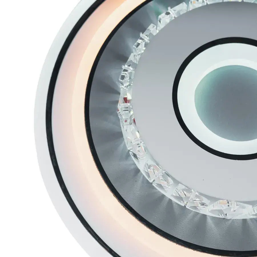 LED křišťálový lustr SERILDA 40W, Průměr 20cm, Studené/Teplé/Neutrální světlo, Bílá