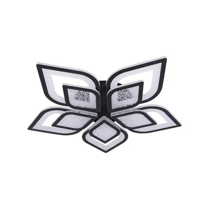 LED CHANDIER s dálkovým ovládáním Dalia, 170W, 5 okvětních lístků, studené/horké/neutrální světlo, nestabilní, černé