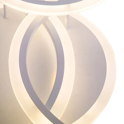 LED CHANDIER s dálkovým ovládáním Lucy, 70W, 4 kruhy, chladné/horké/neutrální světlo, nestabilní, bílé
