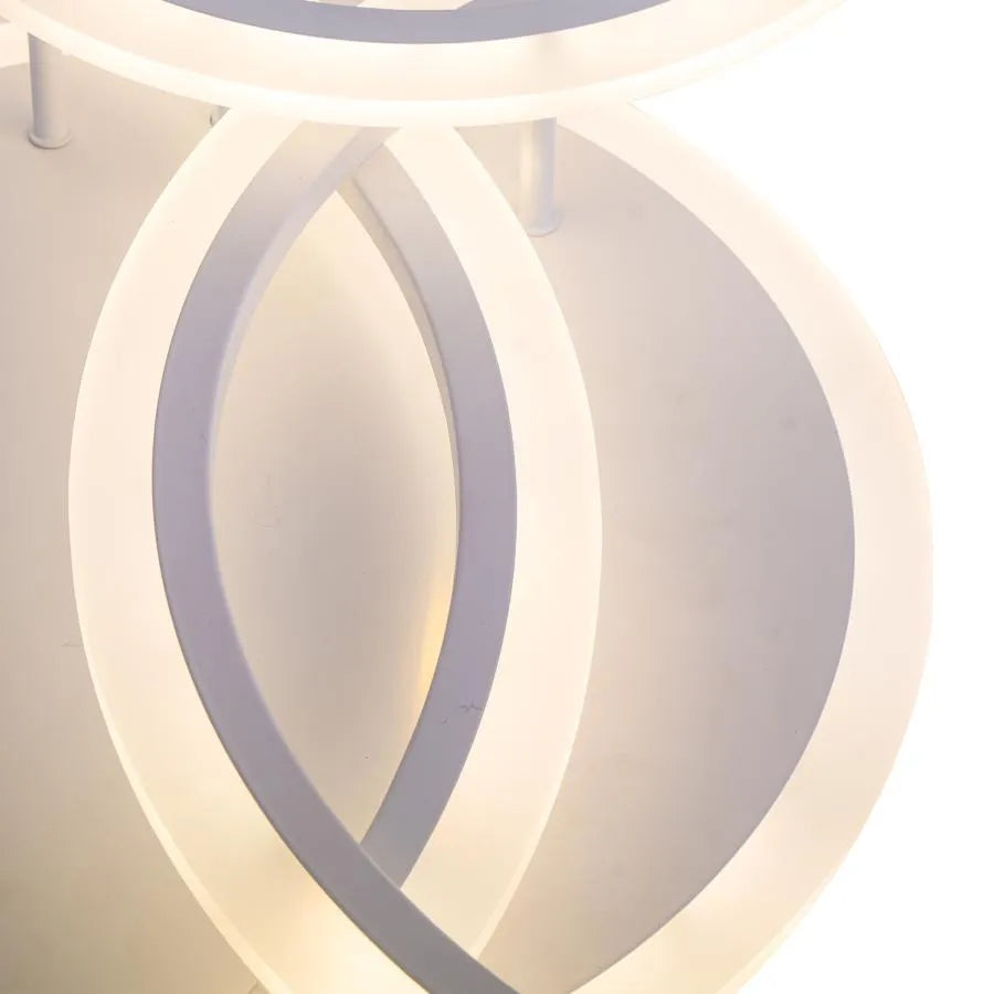 LED CHANDIER s dálkovým ovládáním Lucy, 70W, 4 kruhy, chladné/horké/neutrální světlo, nestabilní, bílé